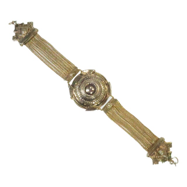 Vintage Rare Designer E. Steiner Etruscan Bracelet 1940s For Sale