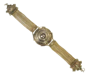 Vintage Rare Designer E. Steiner Etruscan Bracelet 1940s