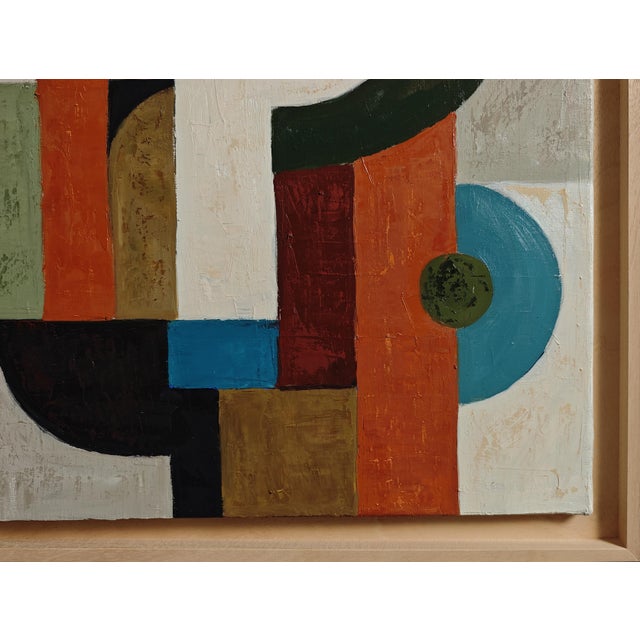 Paint La Part Du Jeu, Contemporary Geometric Abstract Oil Painting, Framed by Sophie Dumont For Sale - Image 7 of 9