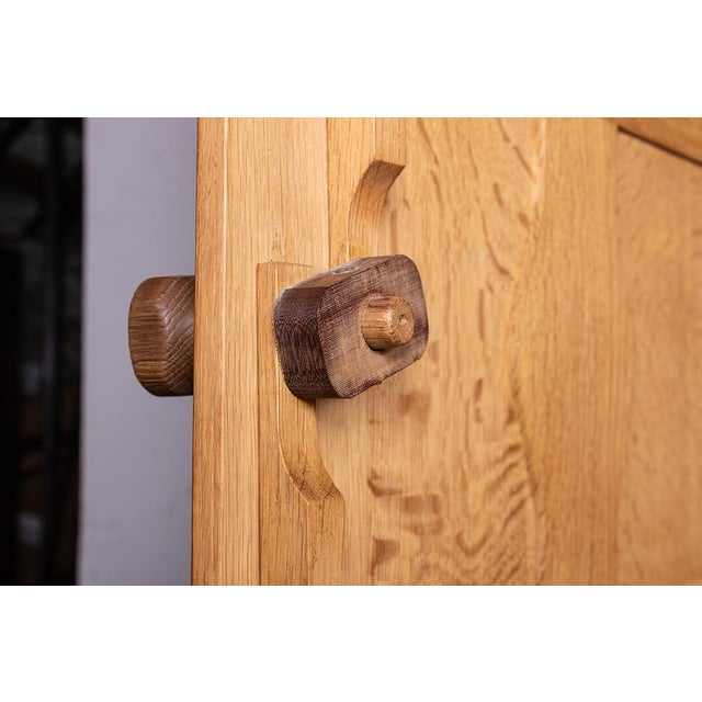 Double Buffet in Oak with Earthenware Tiles by Boleslaw Danikowski for Guillerme et Chambron / Votre Maison, 1960s For Sale - Image 9 of 18