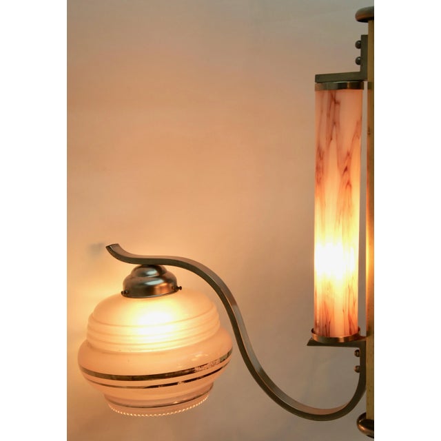 Art Deco Chrome Chandelier in the Style of Kalmar For Sale - Image 6 of 11