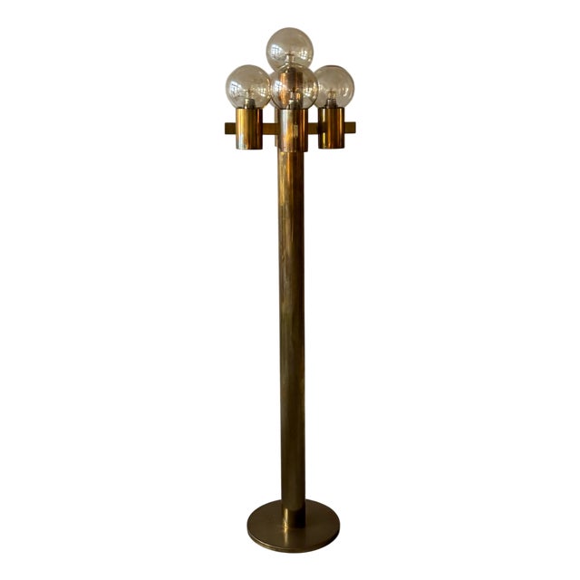 Mid-Century Floor Lamp by Hans Agne Jakobsson for Hans-Agne Jakobsson AB Markaryd, Sweden, 1960s For Sale
