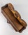 Brown Early 20th Century Carved Folk Tramp Art Wood Wall Shelf Match Holder For Sale - Image 8 of 12
