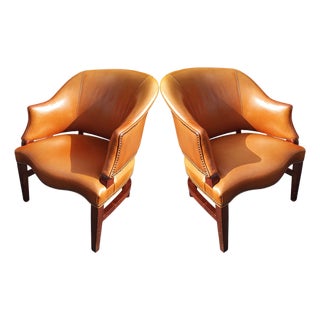 1980s Exquisite Pair of Vintage Barrel Chairs by Esteemed St. Timothy Furniture. For Sale