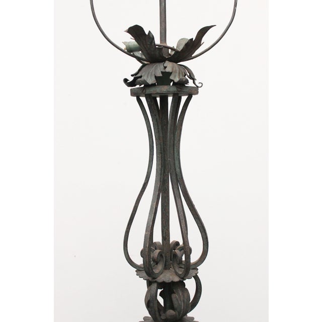 Metal Antique Wrought Iron Floor Lamp, 1890s For Sale - Image 7 of 18