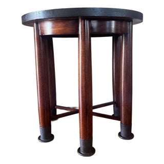 Mid 20th Century Adolf Loos Style Gueridon Mahogany Table For Sale