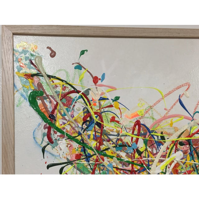 Contemporary Steve Barylick Multicolor Abstract Painting For Sale - Image 3 of 5