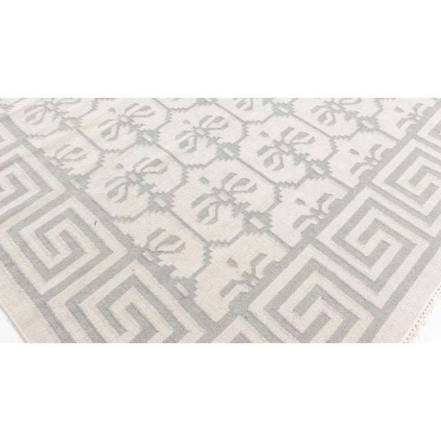 Late 20th Century Doris Leslie Blau Vintage Indian Dhurrie Rug For Sale - Image 5 of 9
