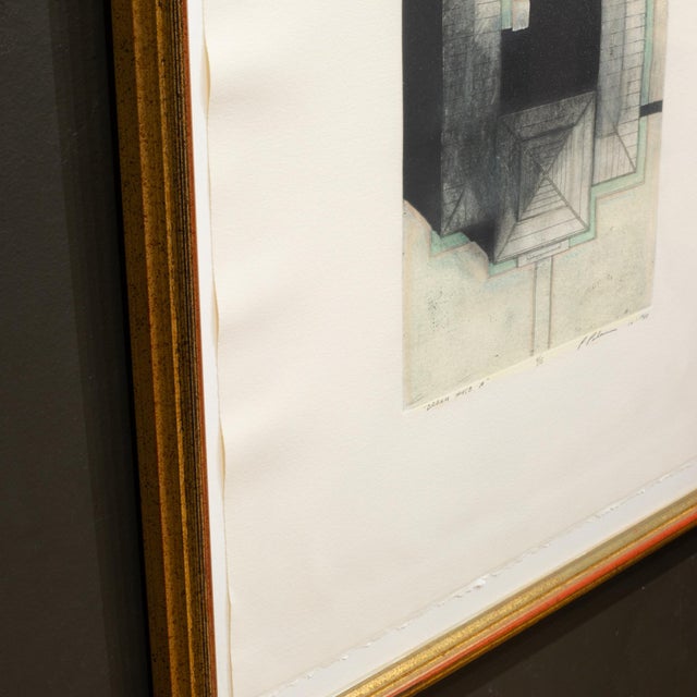 Dream House a & B, Patrick Palmer Numbered and Signed Architectural Etchings, 1988 For Sale - Image 4 of 8
