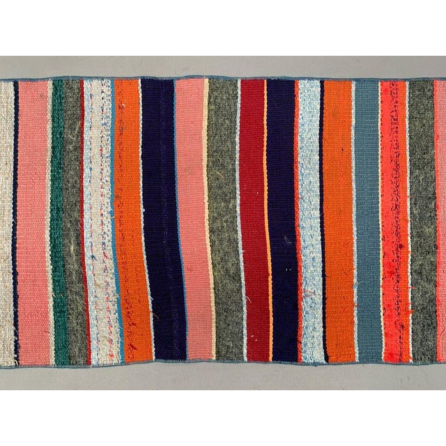 Turkish Narrow Kilim Runner Rug For Sale - Image 4 of 7