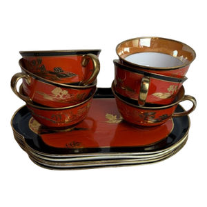 1920s Noritake Hand Painted Japanese Tea Set - 11pcs