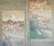 Stunning XXL antique or vintage Japanese silk scroll painting "Fishing Village" by Yoshika (是香). Comes in original wooden...