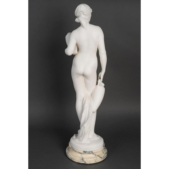 Stone Large Sculpture in White Marble For Sale - Image 7 of 13