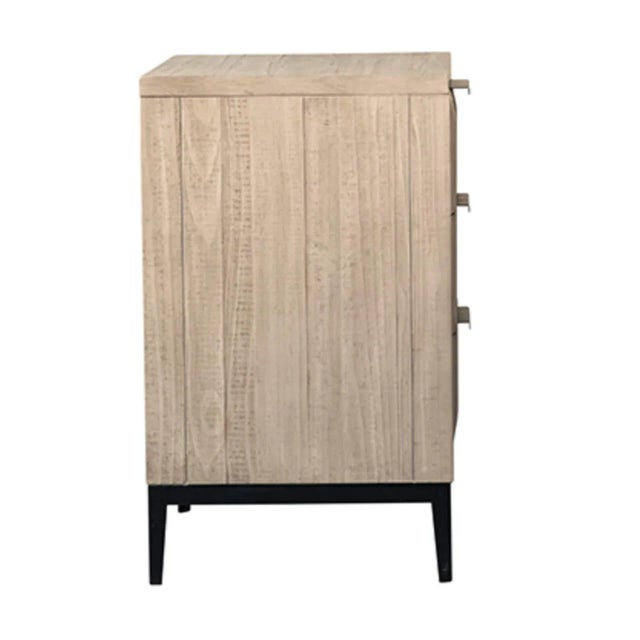Grey Wash Deco Bedside Cabinet For Sale - Image 4 of 6