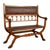 Antique Renaissance Revival Carved Walnut & Leather Hall Window Bench Italy 1880 For Sale In Portland, OR - Image 6 of 15