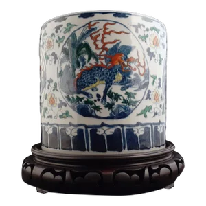 Chinese Porcelain Qilin Cartouches Bitong