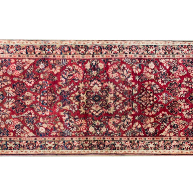 Textile Early 20th Century Persian Sarouk Rug For Sale - Image 7 of 14