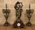 Metal Mantelpiece Set with Clock and Candleholders, Set of 3 For Sale - Image 7 of 7