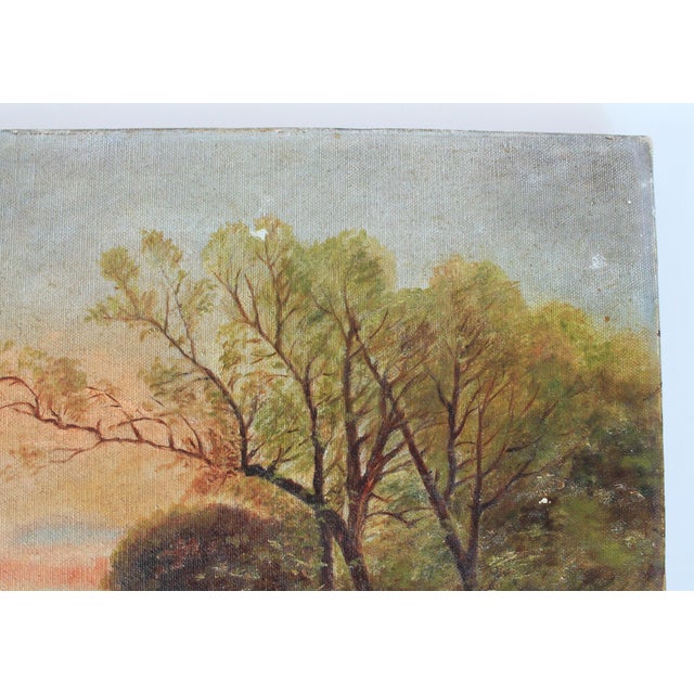 Mid 20th Century Vintage Landscape Painting For Sale - Image 5 of 9