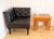 Black Leather Chesterfield Armchair Corner Salon Moschino Haslam Country House Designer, 1990s For Sale - Image 6 of 18