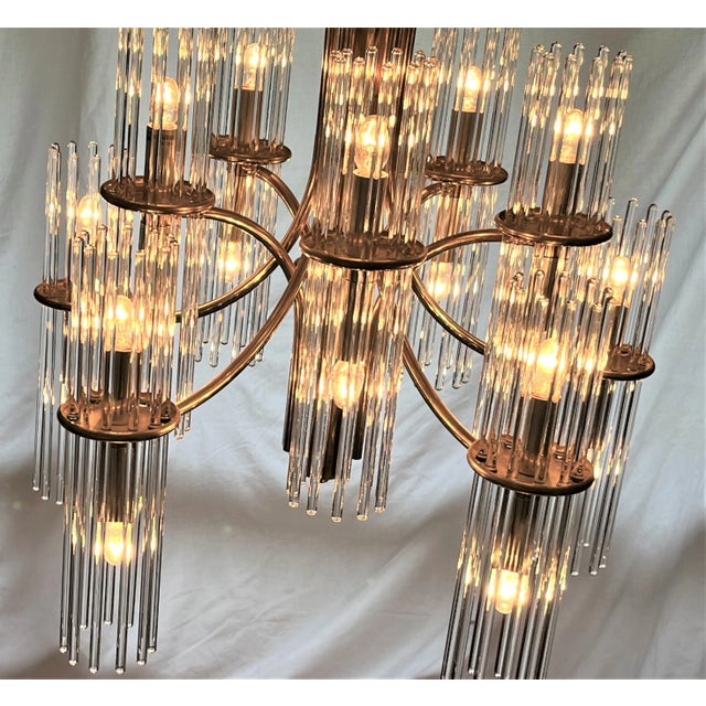 1970s Gaetano Sciolari for Lightolier - Mid-Century Modern Chandelier For Sale - Image 6 of 7
