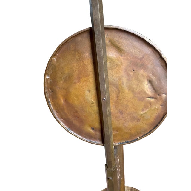 Late 19th Century Korean Brass Butterfly Reflector Candlestick With Lotus Snuffer For Sale - Image 10 of 12