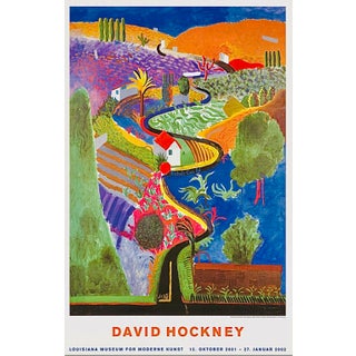 2001 Original David Hockney Nichols Canyon Exhibition Poster Denmark For Sale