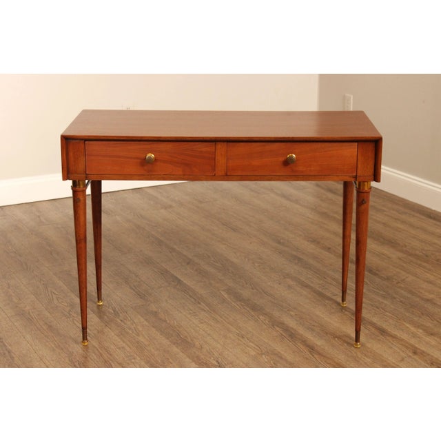 Brown Mid 20th Century Mid-Century Modern Walnut Writing Desk For Sale - Image 8 of 12