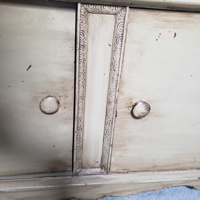 Light Green Vintage Farmhouse Style Wooden Sideboard For Sale - Image 8 of 17