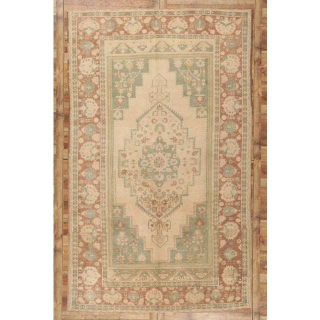 Tan Vintage Turkish Oushak Rug - 07'09 X 12'09 For Sale - Image 8 of 8