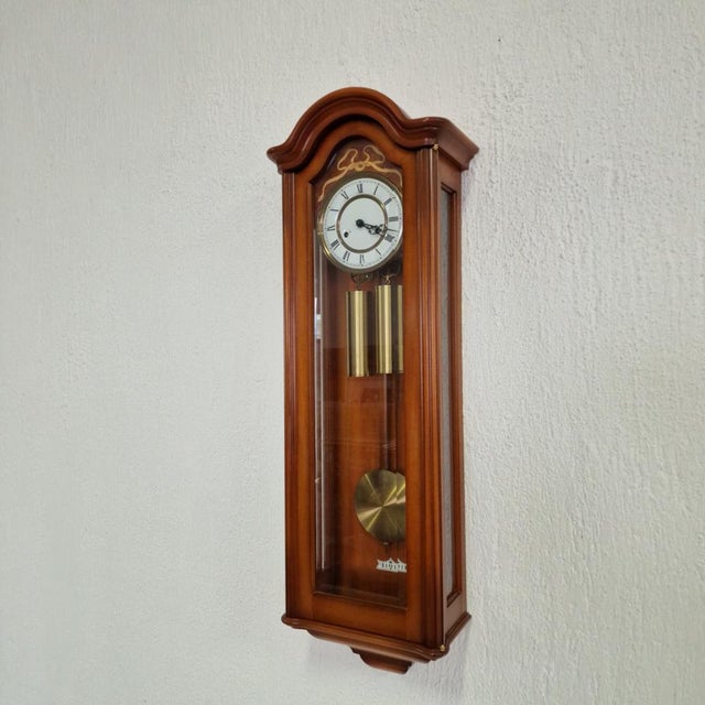 Brown German Wall Clock, 1990s For Sale - Image 8 of 11