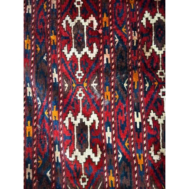 Antique Persian Torkman , 4'2" X 9'7" For Sale - Image 10 of 14