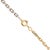 Early 21st Century 18k Yellow Gold & Sterling Silver Two Tone Choker Rolo Cable Link Chain Necklace For Sale - Image 5 of 7