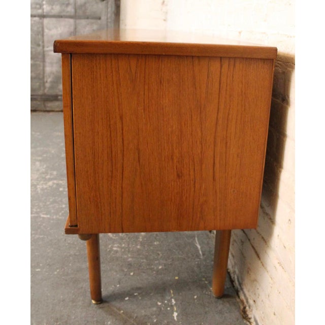 Mid-Century Teak Credenza W/ Louvered Front For Sale - Image 10 of 18