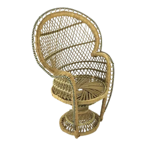 Large Rattan Chair Plant Stand Display