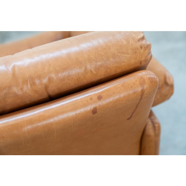 Model Coronado Armchairs with Poufs in Cognac by Tobia & Afra Scarpa for B&B Italia, 1970, Set of 4 For Sale - Image 16 of 18