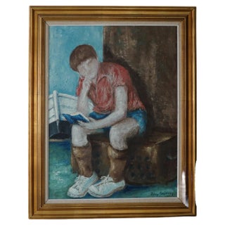 Jørgen Sejersen, Figure, 1960s, Oil Painting For Sale