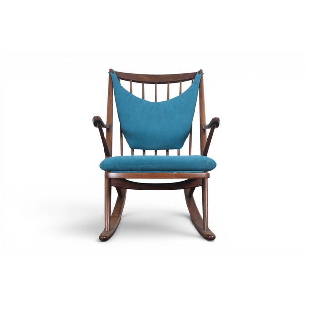 Mid 20th Century Attributed to Frank Reenskaug Model 182 Rocking Chair in Solid Afromosia For Sale - Image 10 of 10