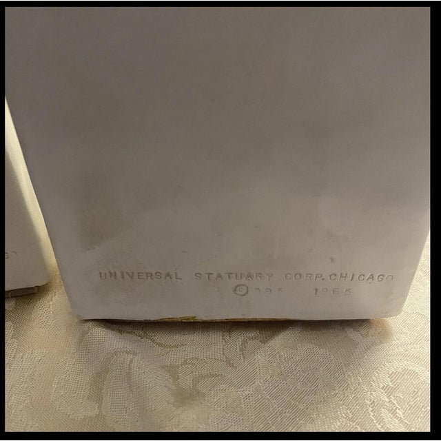 Plastic Vintage American Neoclassical Putti Lyre and Flute Bookends, Set of 2 For Sale - Image 7 of 11