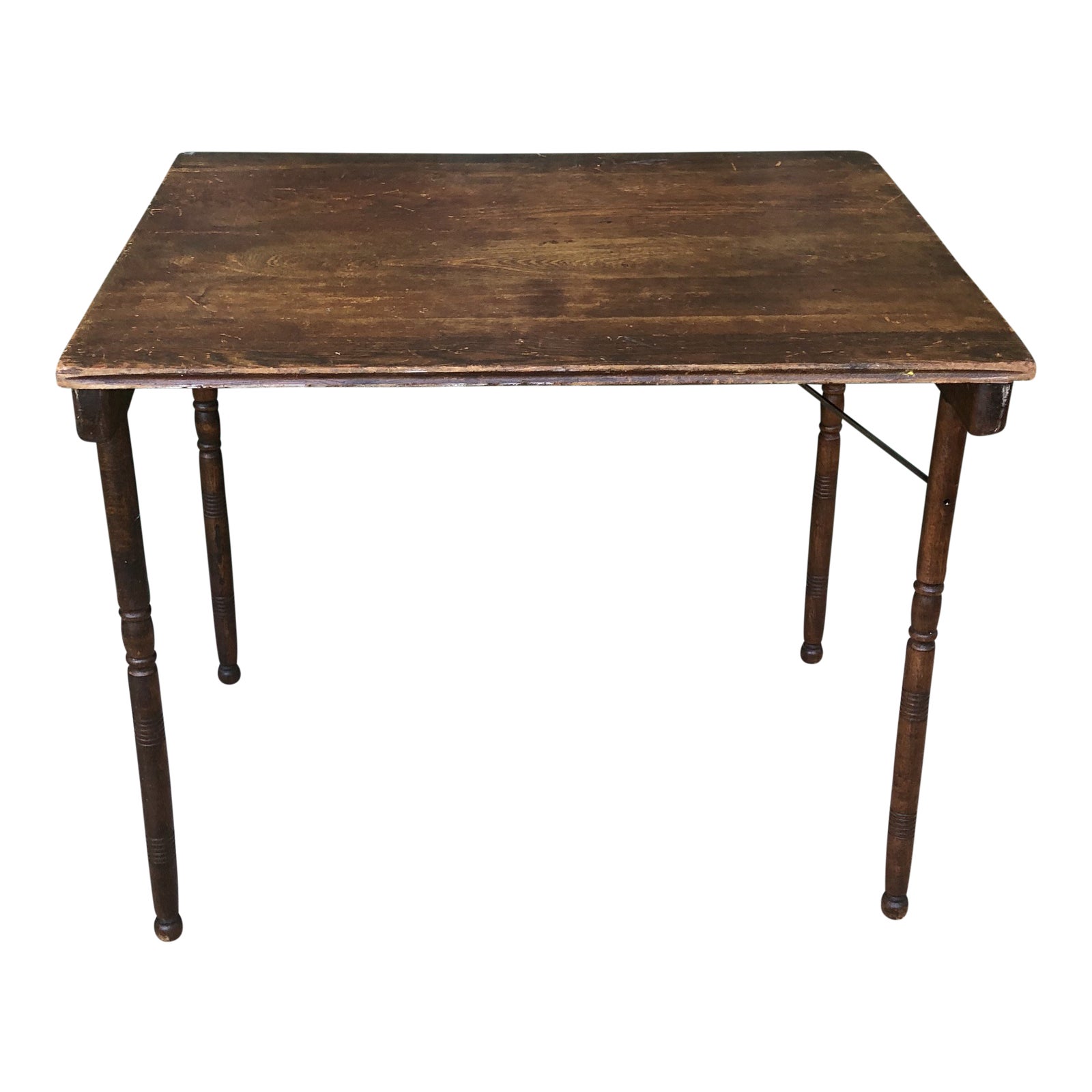 19th Century Rustic Belding Hall Mfg. Co. Oak Folding Table Chairish