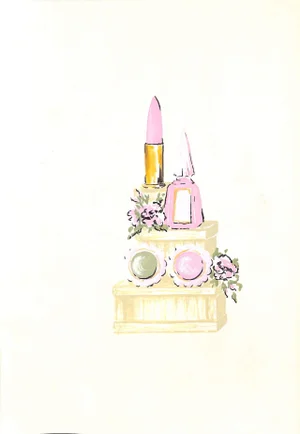 Lanvin of Paris Original Circa 1950s Advertising Watercolor Artwork