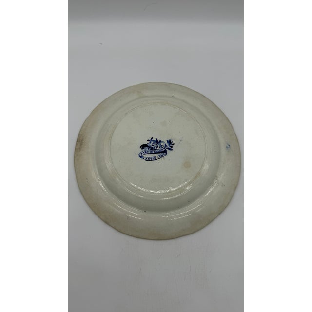 Blue A Blue Dark Transfer Decorated Staffordshire Plate "Part of Goodridge Castle, Kent", by Enoch Woods, Circa 1830's For Sale - Image 8 of 14