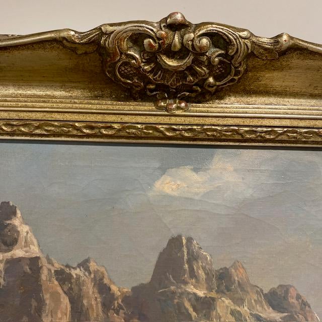 Early 20th Century Willy Weinbarth Dolomites German Late Romantic Realism Heimat Oil Painting For Sale - Image 4 of 15