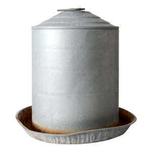 Vintage Galvanized Chicken Feeder