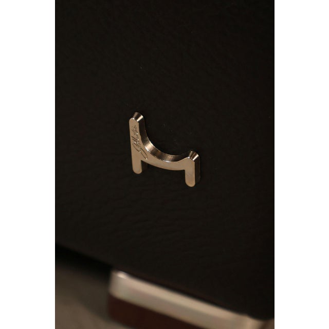 Italian Homes Contemporary Black Leather Sectional Sofa For Sale - Image 17 of 18