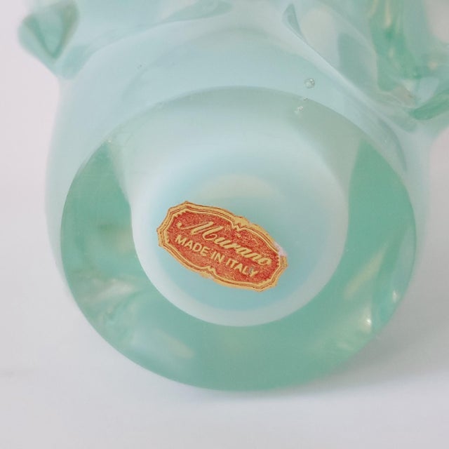 Vase Murano Blue Glass For Sale - Image 10 of 11