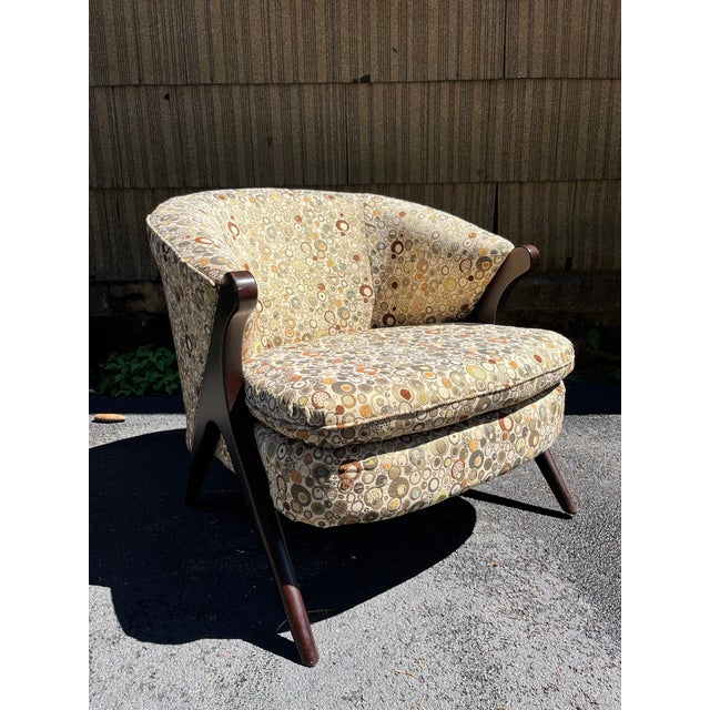 Mid-Century Modern Modern Upholstered Club Chair For Sale - Image 3 of 11