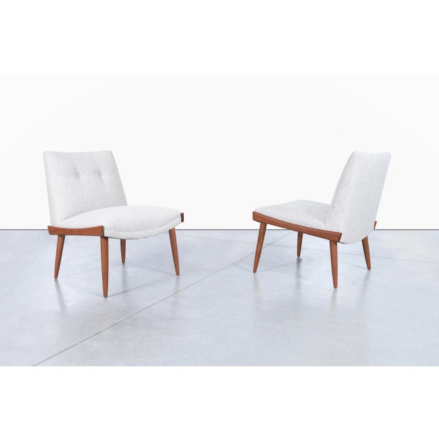 Mid-Century Modern Mid-Century Modern Walnut Slipper Lounge Chairs by Kroehler, 1960s For Sale - Image 3 of 12