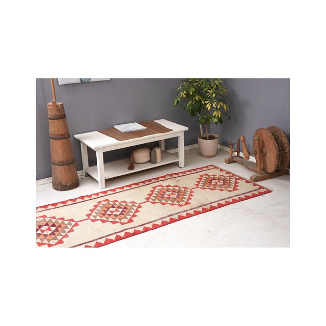 Vintage Decorative Kilim Runner - 3`3″ X 10`6″ For Sale In Los Angeles - Image 6 of 6