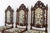 A striking set of four late 19th-century Renaissance Revival dining chairs, masterfully handcrafted from solid oak and...